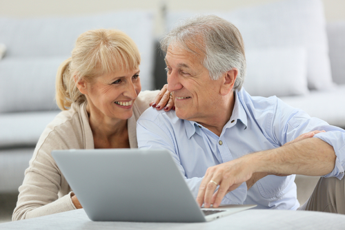 older couple on the computer